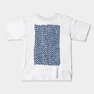 Hand Knit Navy Kids T-Shirt